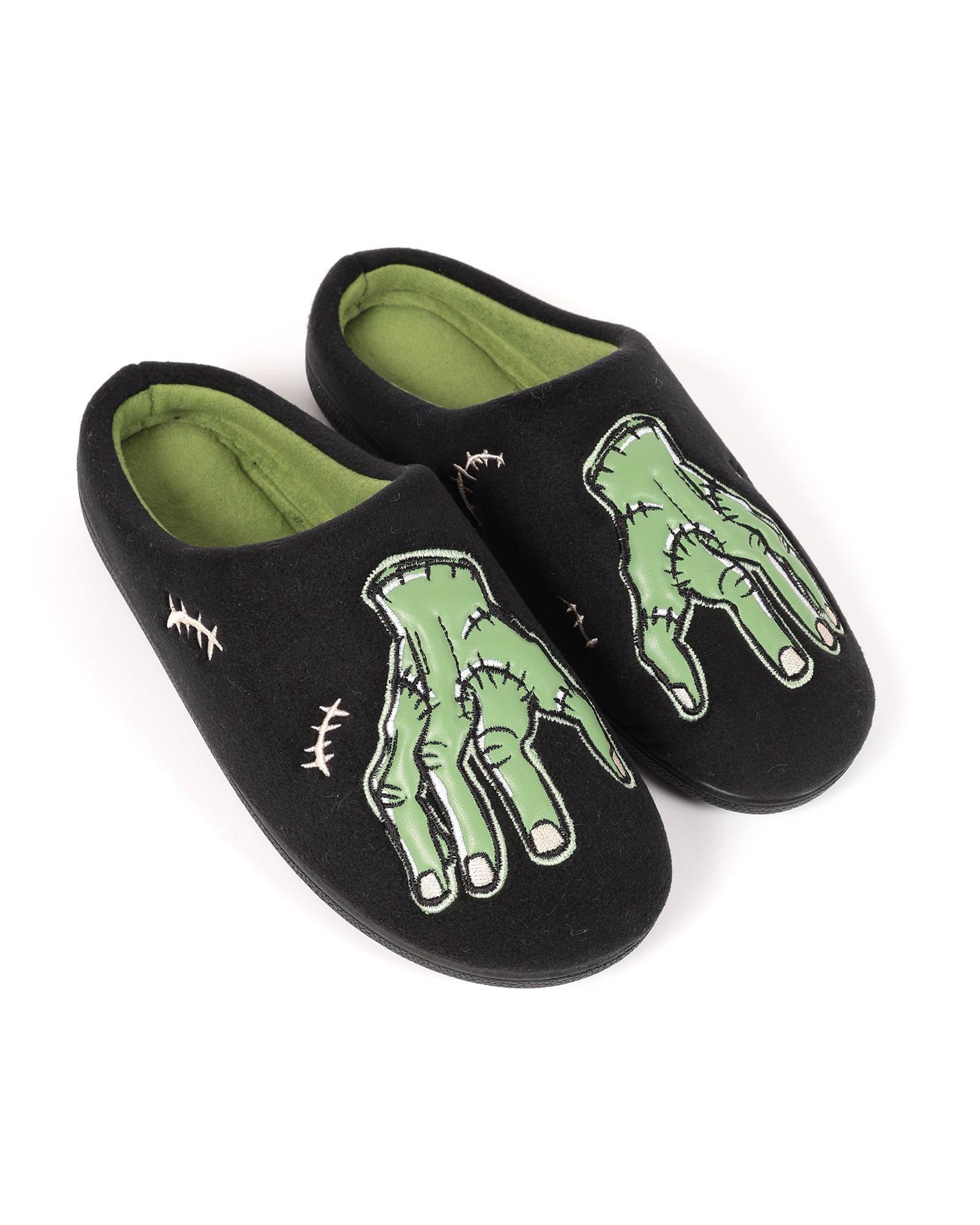 Erkek Halloween Temalı Zombi El İşlemeli Ev İçi Ayakkabı