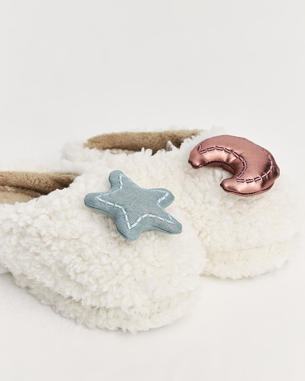 STAR - Yıldız ve Ay Desenli Çocuk Ev İçi Terlik